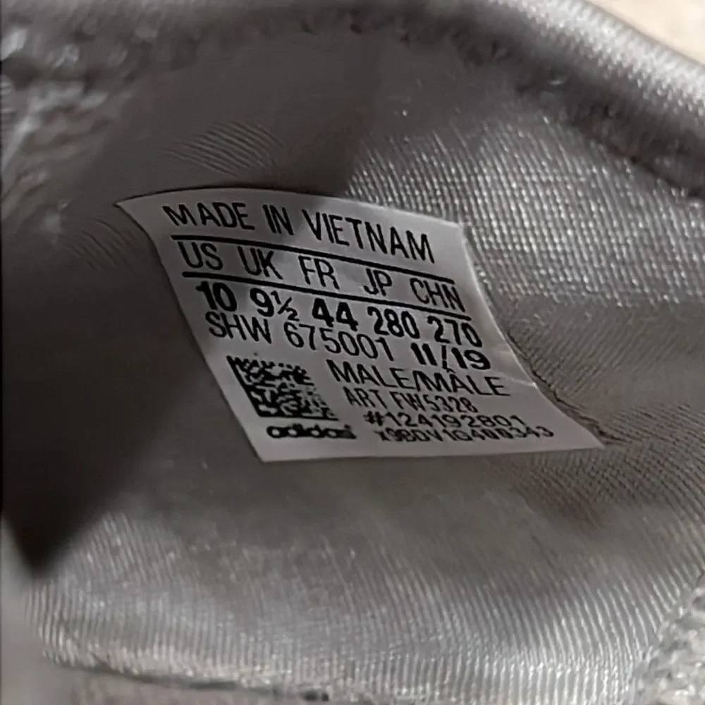 adidas Grey Knit Athletic Sneakers with Slip-On Design